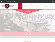 Tablet Screenshot of factory-gym.com